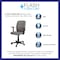 Flash Furniture Mid-Back Gray Quilted Vinyl Swivel Task Office Chair with Arms GO-1691-1-GY-A-GG - alternate 6